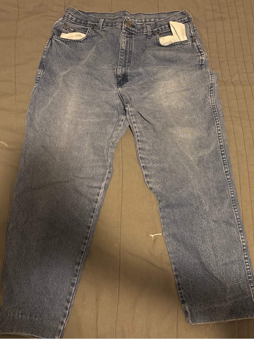 chic Men's Light Blue Washed Relaxed Jeans